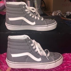 Vans sk8-hi stormy skate shoes grey